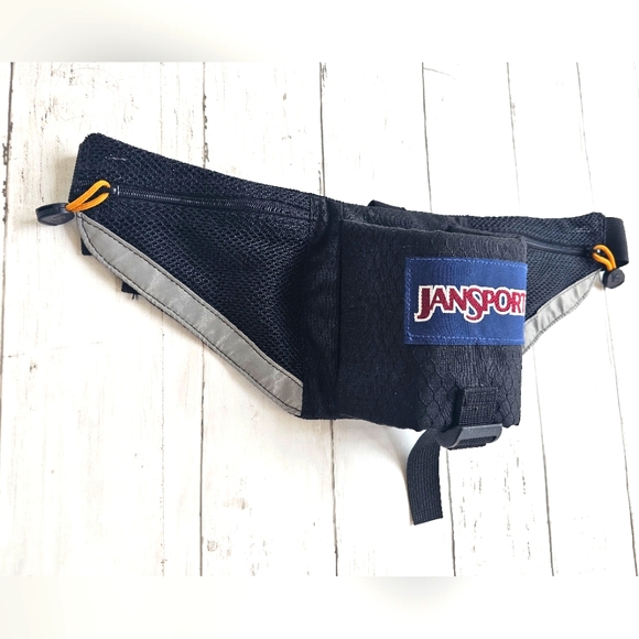 Vintage 90's Jansport Hiking Fanny Pack Water Bottle Holder Mesh Pockets - Picture 3 of 9